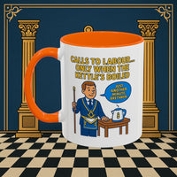 Masonic Mugs - Masonic Tea Break: Fraternal Humor in Comic Book Style, Junior Warden Printify