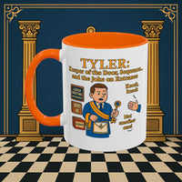 Masonic Mugs - Tyler's Doorway Dilemma - Tyler Printify