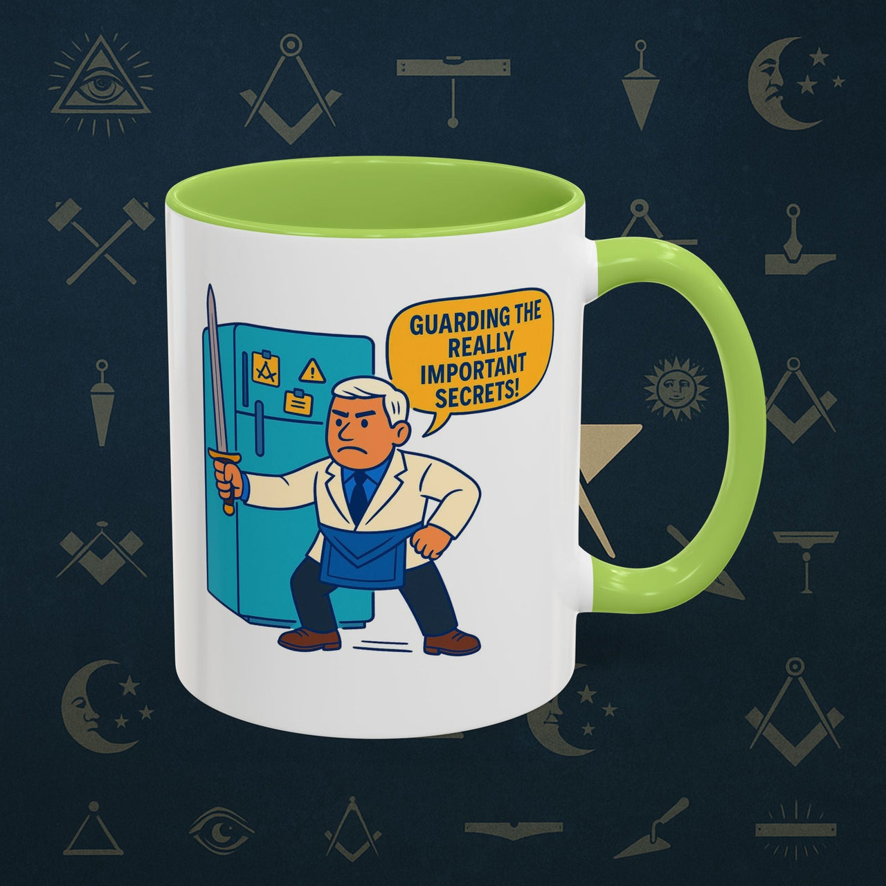 Masonic Mugs - Secret Fridge Defender - Tyler Printify