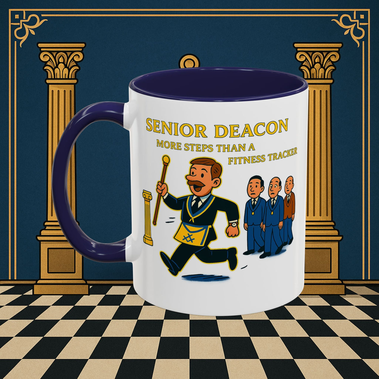 Masonic Mugs - Stepping Out - Senior Deacon Printify