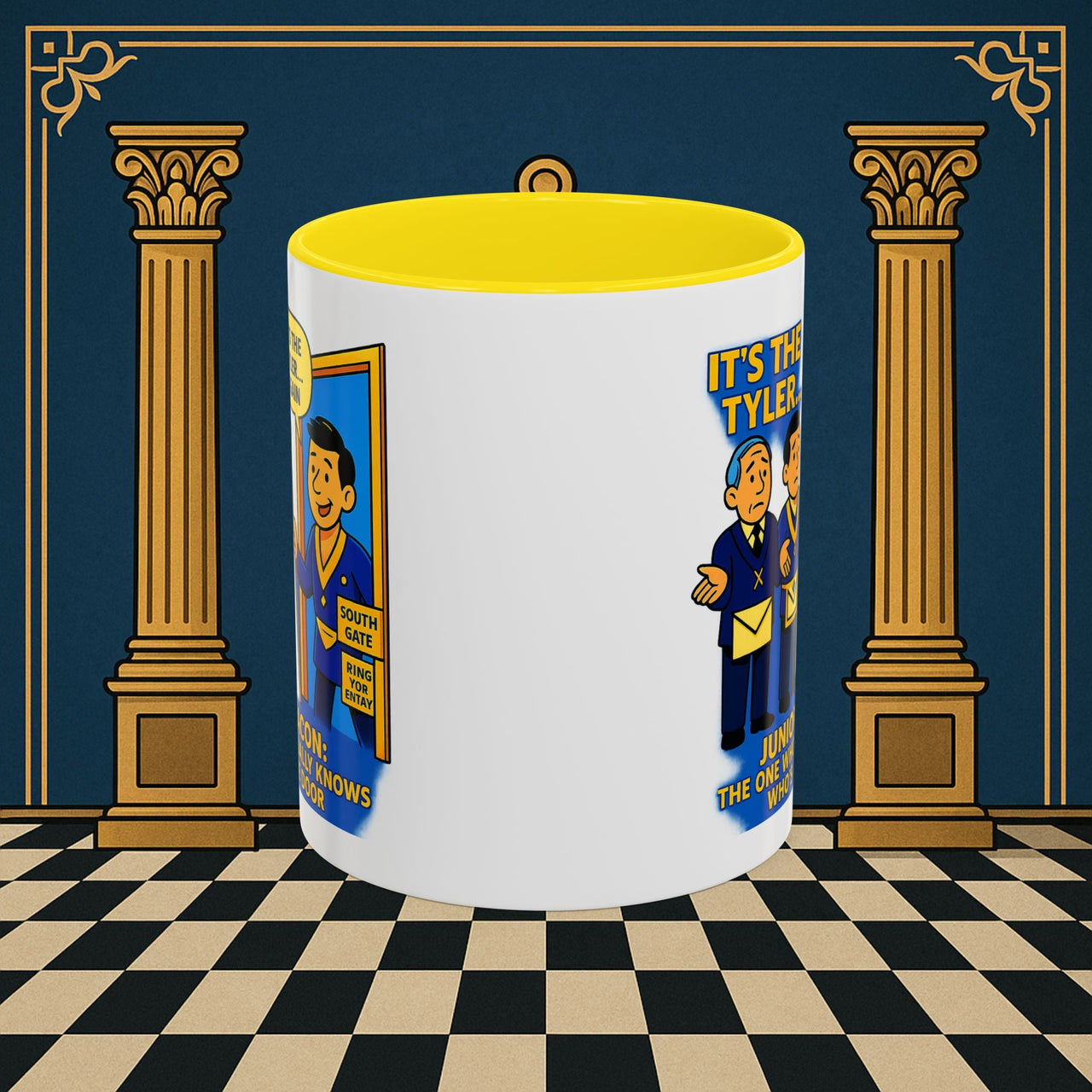 Masonic Mugs - Masonic Mysteries Unveiled: Lodge Leadership Comedy, Junior Deacon Printify