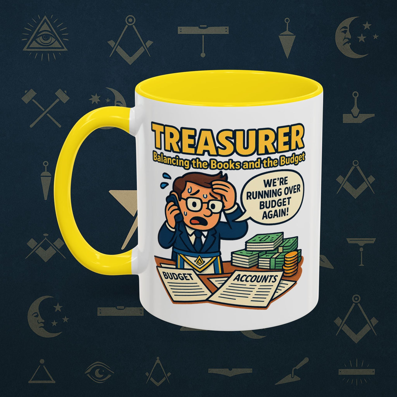 Masonic Mugs - Budget Blues - Treasurer Printify