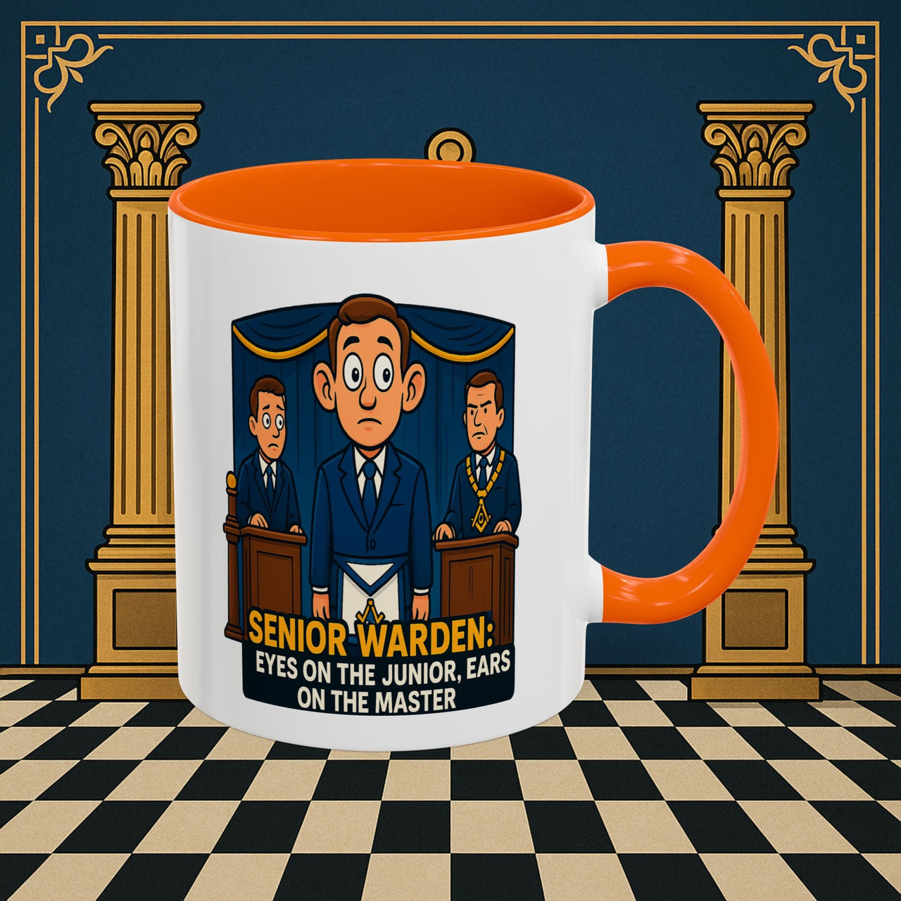 Masonic Mugs - Masonic Watchfulness - Senior Warden Printify
