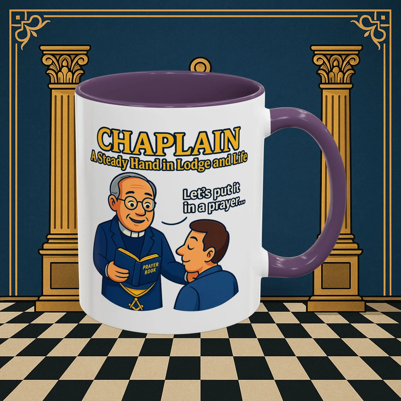 Masonic Mugs - Divine Guidance - Chaplain Printify
