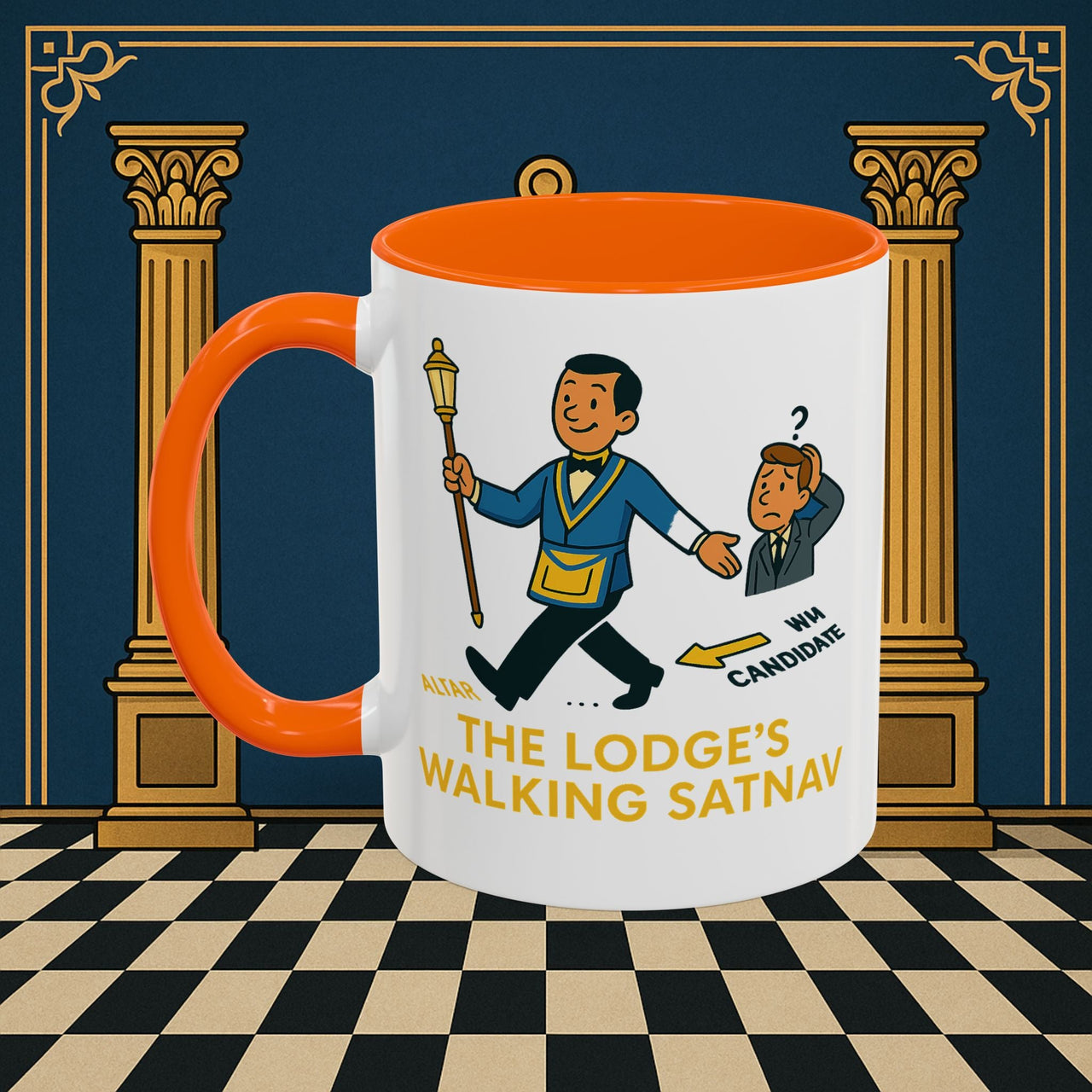 Masonic Mugs - The Lodge's Walking Satnav - Senior Deacon Printify