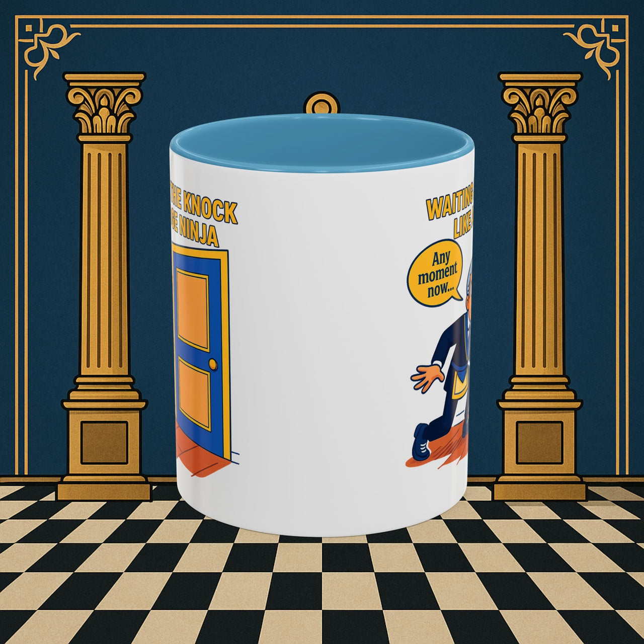 Masonic Mugs - Masonic Anticipation: Lodge Ninja in Waiting, Junior Deacon Printify