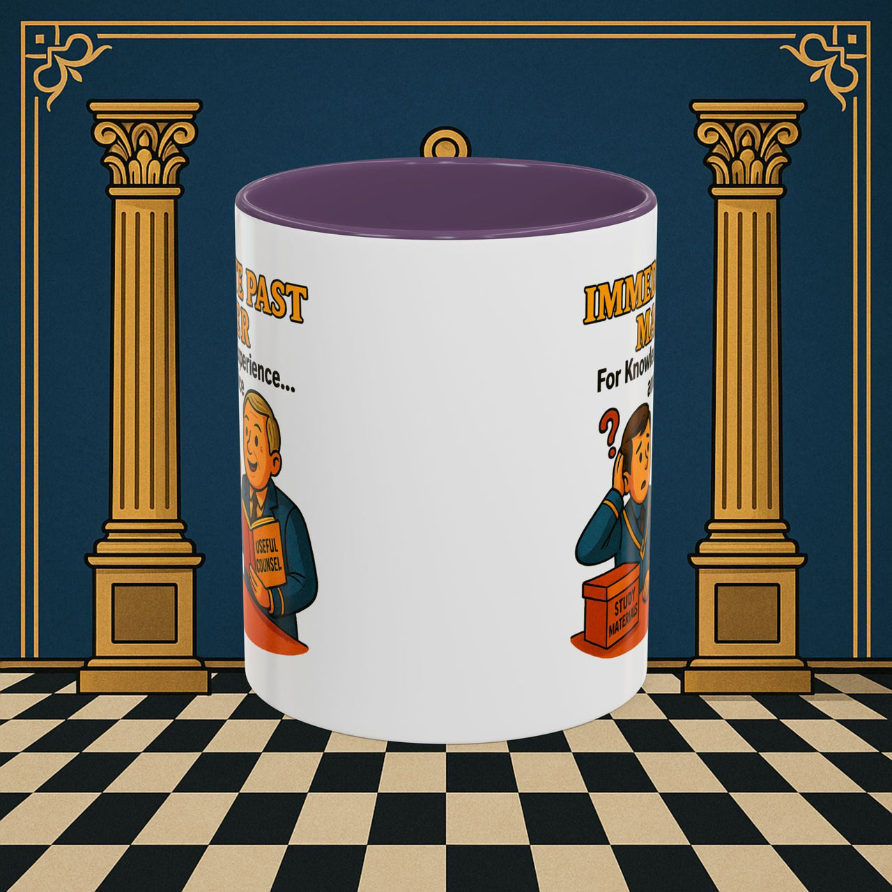 Masonic Mugs - Accent Coloured 11oz Mug - Wisdom Transfer Printify