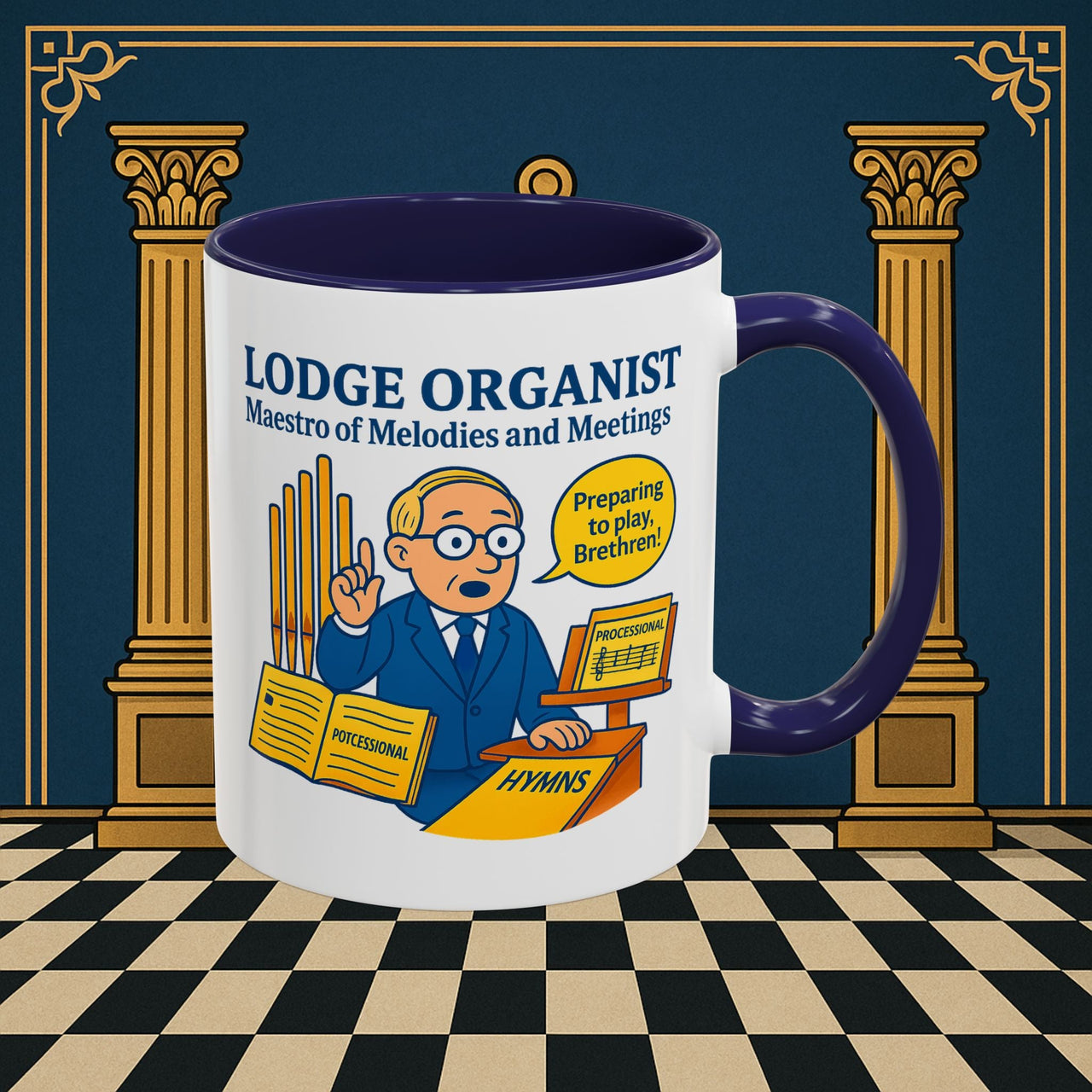 Masonic Mugs - Maestro of Melodies - Organist Printify