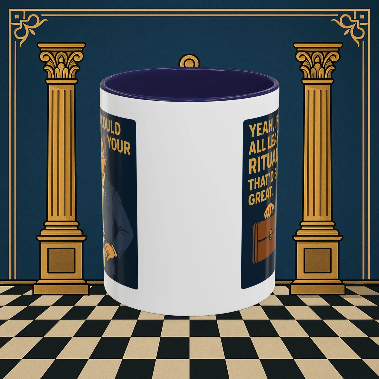 Masonic Mugs Ready to Go – Learn Your Ritual (Accent Coloured 11oz Mug) Printify