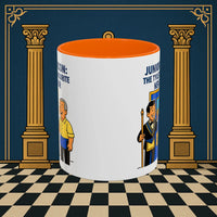 Masonic Mugs - Junior Deacon: Tea Break Truce, Masonic Brotherhood Cartoon, Junior Deacon Printify