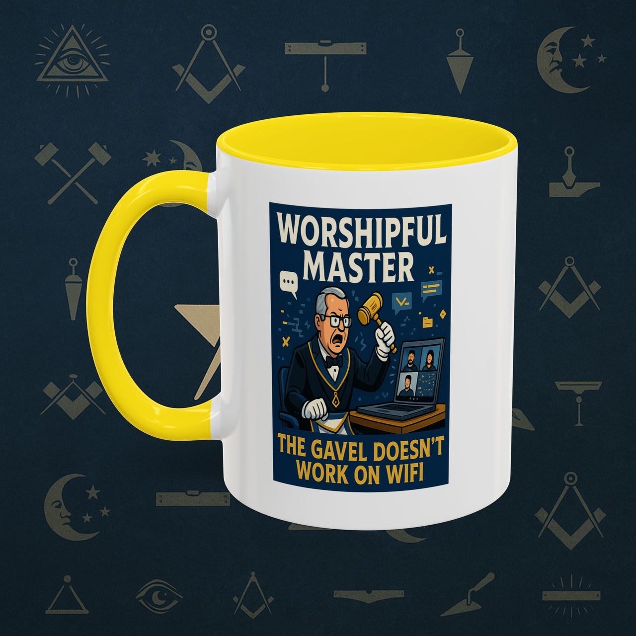 Masonic Mugs - Virtual Vertigo - Worshipful Master Printify