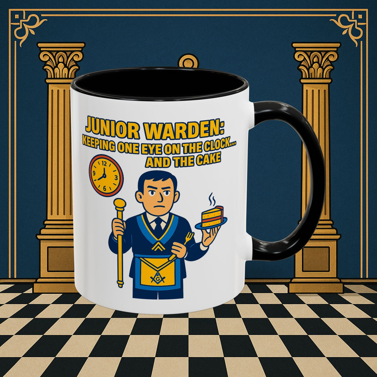 Masonic Mugs - Masonic Vigilance: Junior Warden's Timekeeping Duty,  Junior Warden Printify