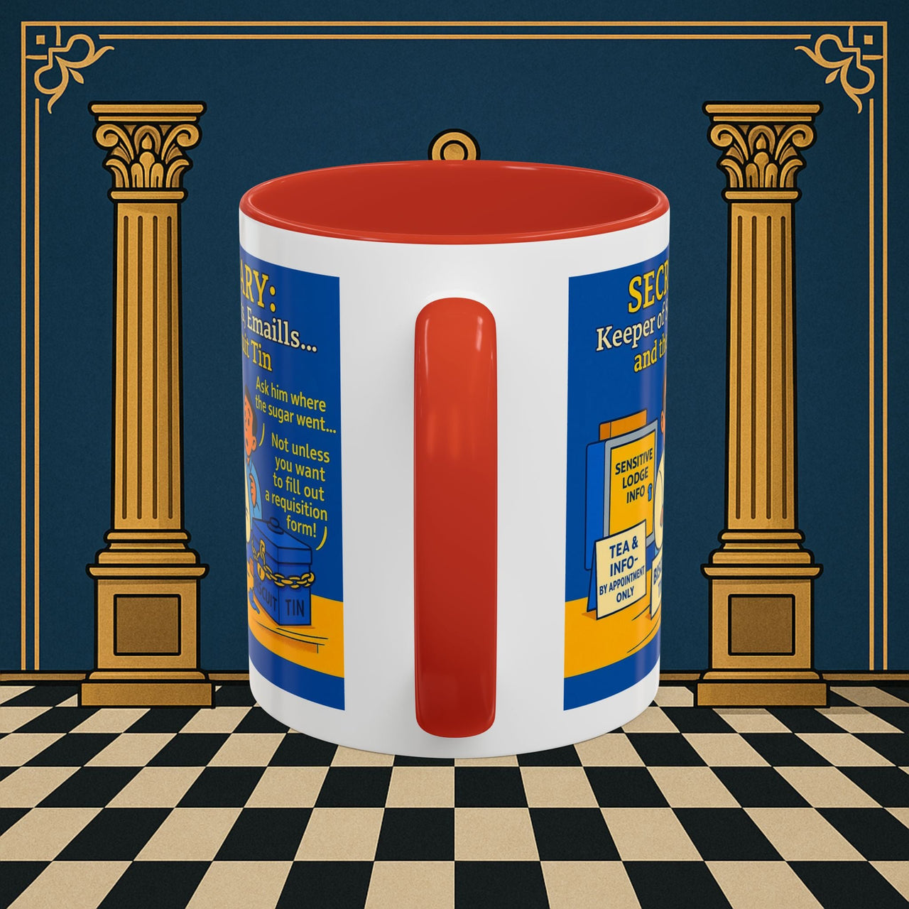 Masonic Mugs - Bureaucratic Biscuit Bouncer - Secretary Printify