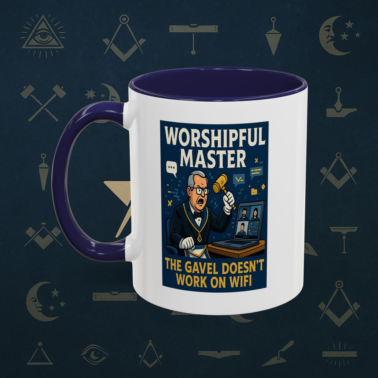 Masonic Mugs - Virtual Vertigo - Worshipful Master Printify