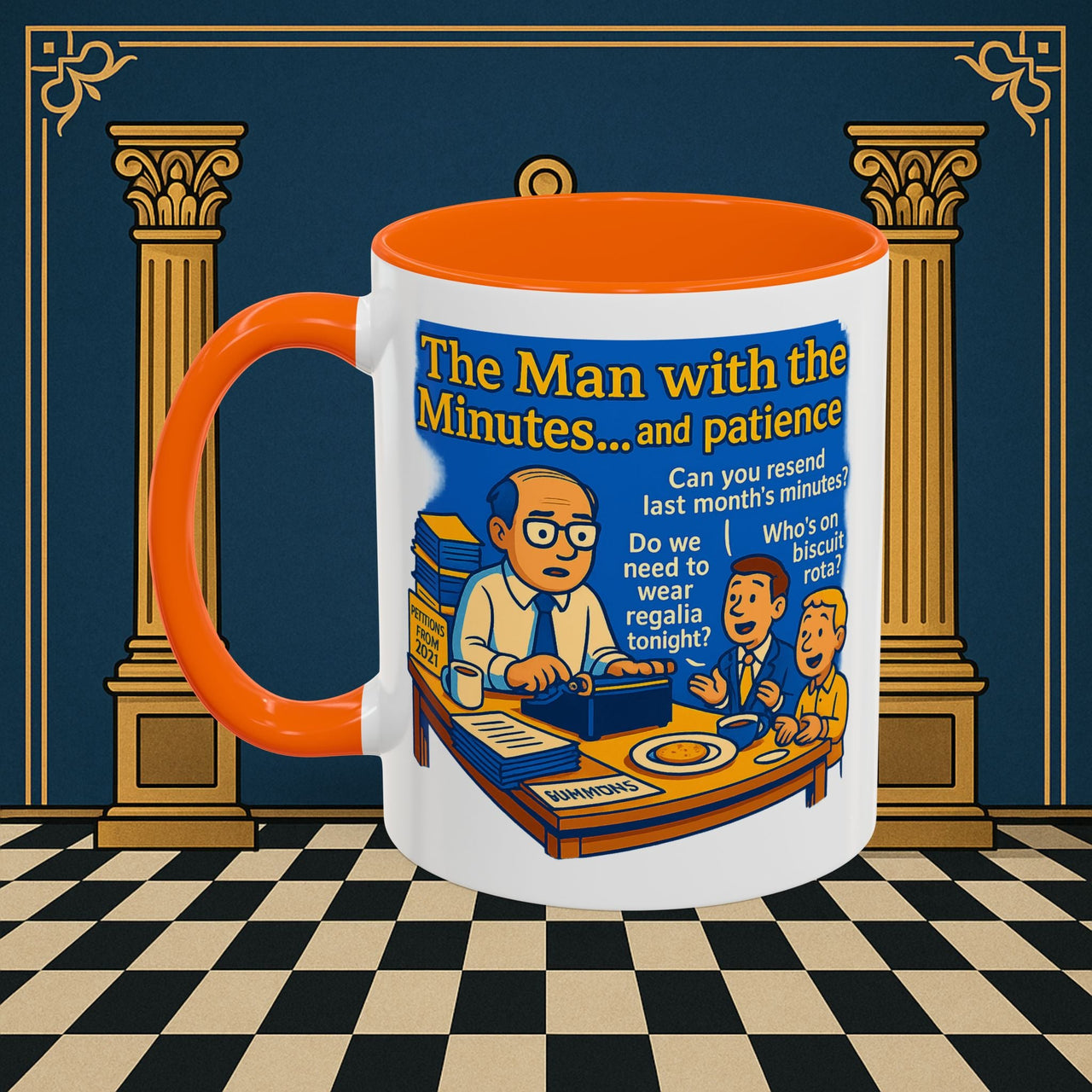 Masonic Mugs - Bureaucratic Blues - Secretary Printify
