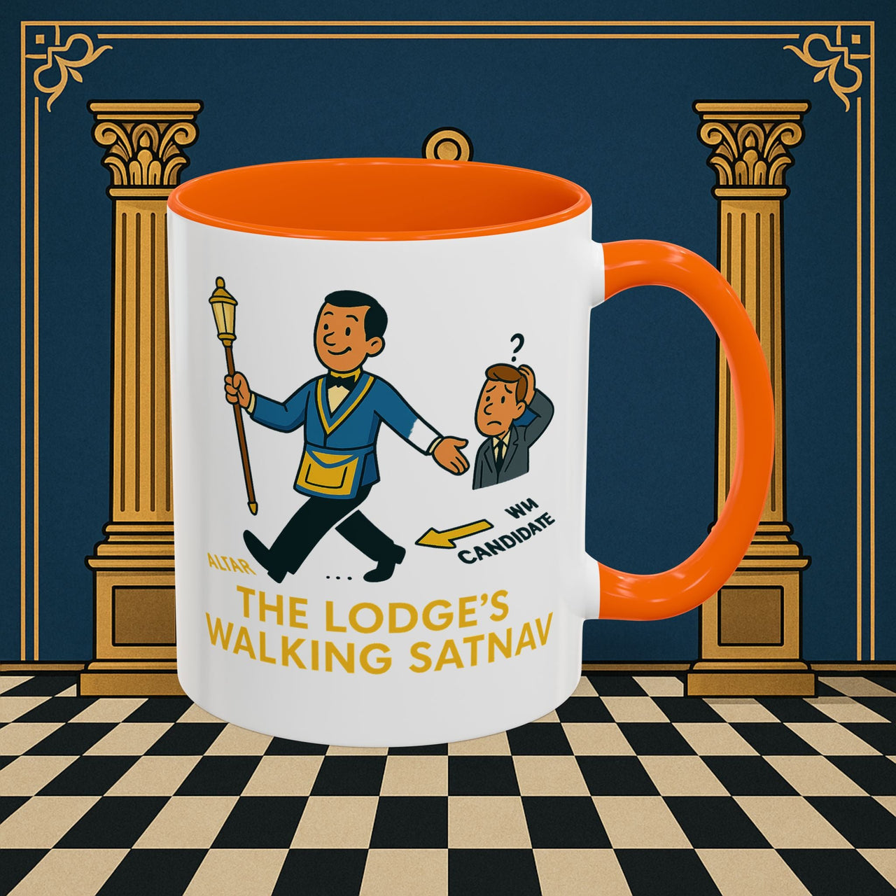 Masonic Mugs - The Lodge's Walking Satnav - Senior Deacon Printify