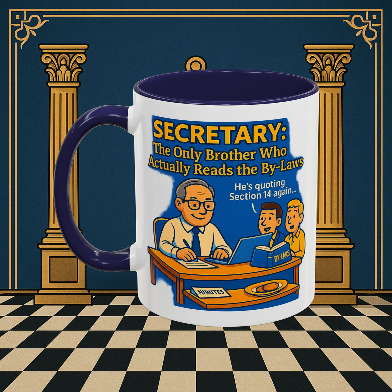 Masonic Mugs - Bureaucratic Bliss - Secretary Printify