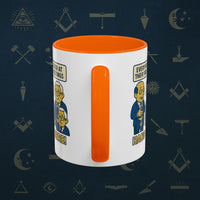 Masonic Mugs Ready to Go – Hang In There! (Accent Coloured 11oz Mug) Printify