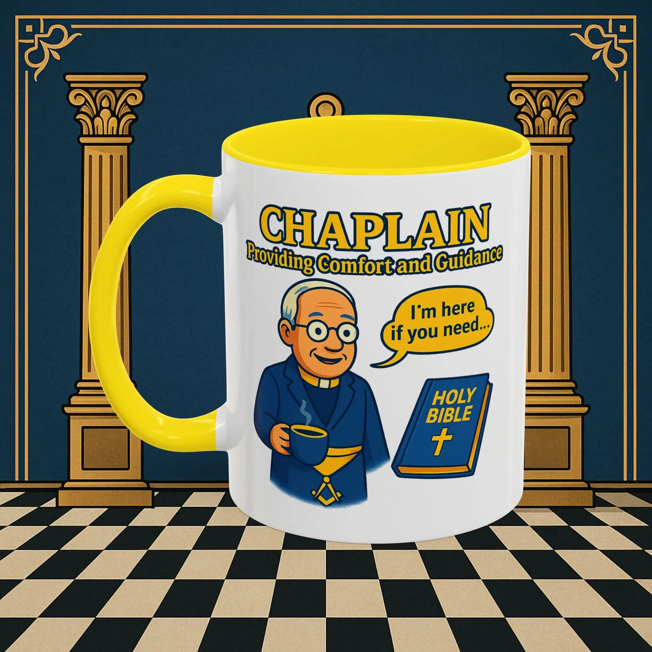 Masonic Mugs Ready to Go - Comfort in Faith - Chaplain Printify