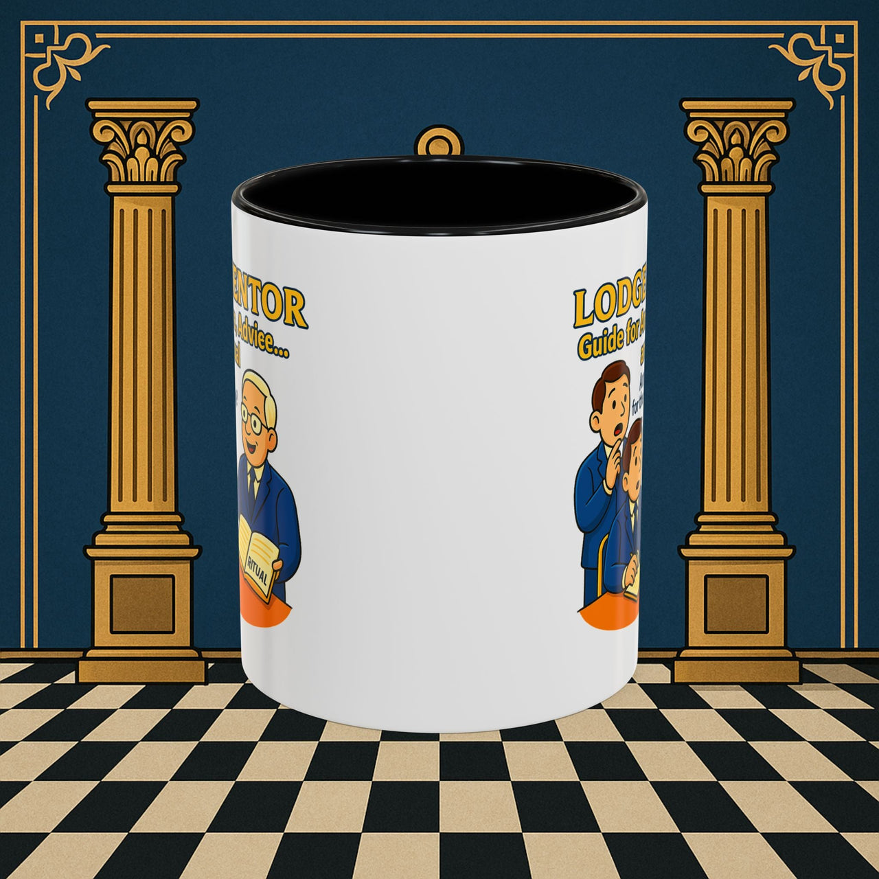 Masonic Mugs - Lodge Mentor: Fraternal Ritual Guidance, Lodge Mentor Printify