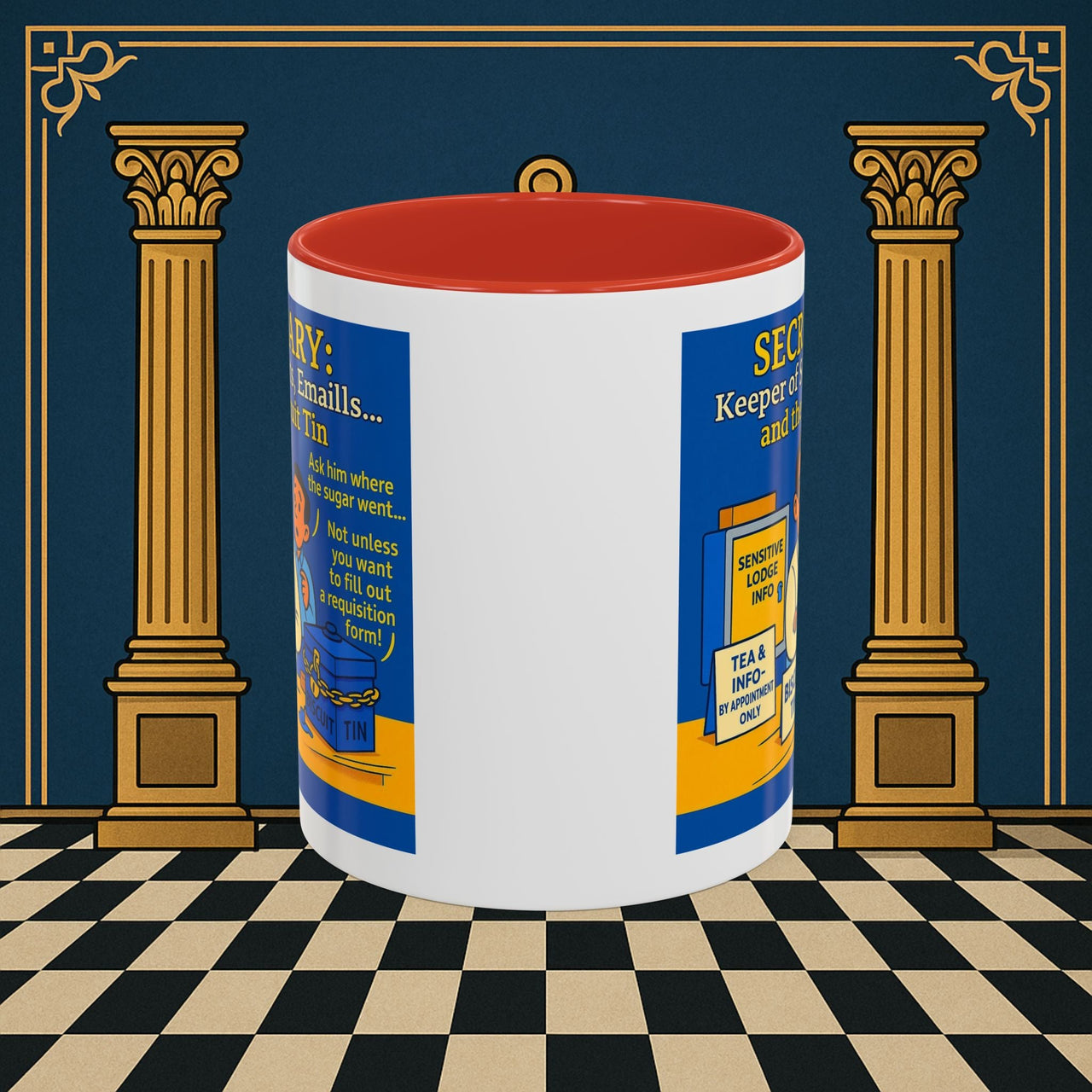 Masonic Mugs - Bureaucratic Biscuit Bouncer - Secretary Printify