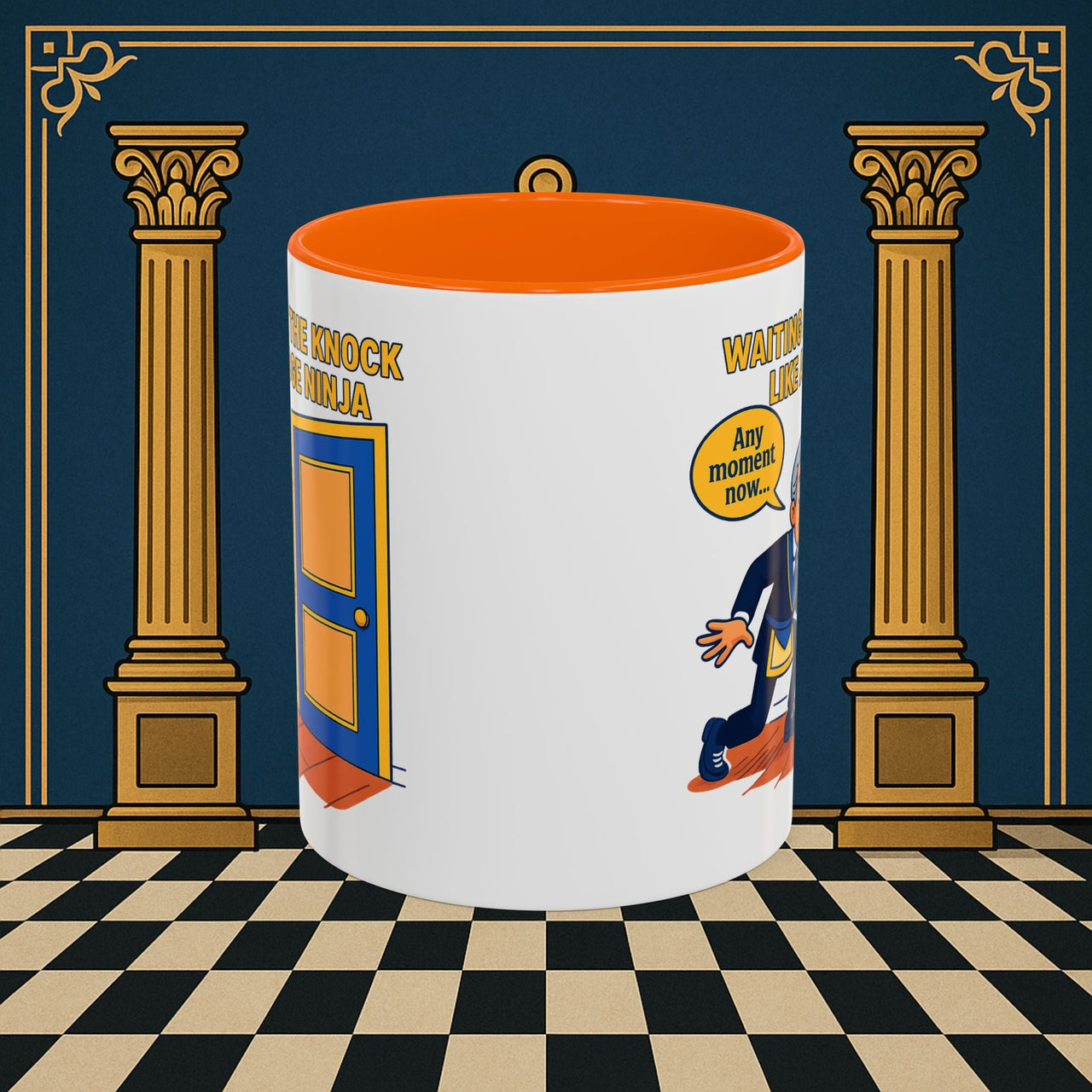 Masonic Mugs - Masonic Anticipation: Lodge Ninja in Waiting, Junior Deacon Printify