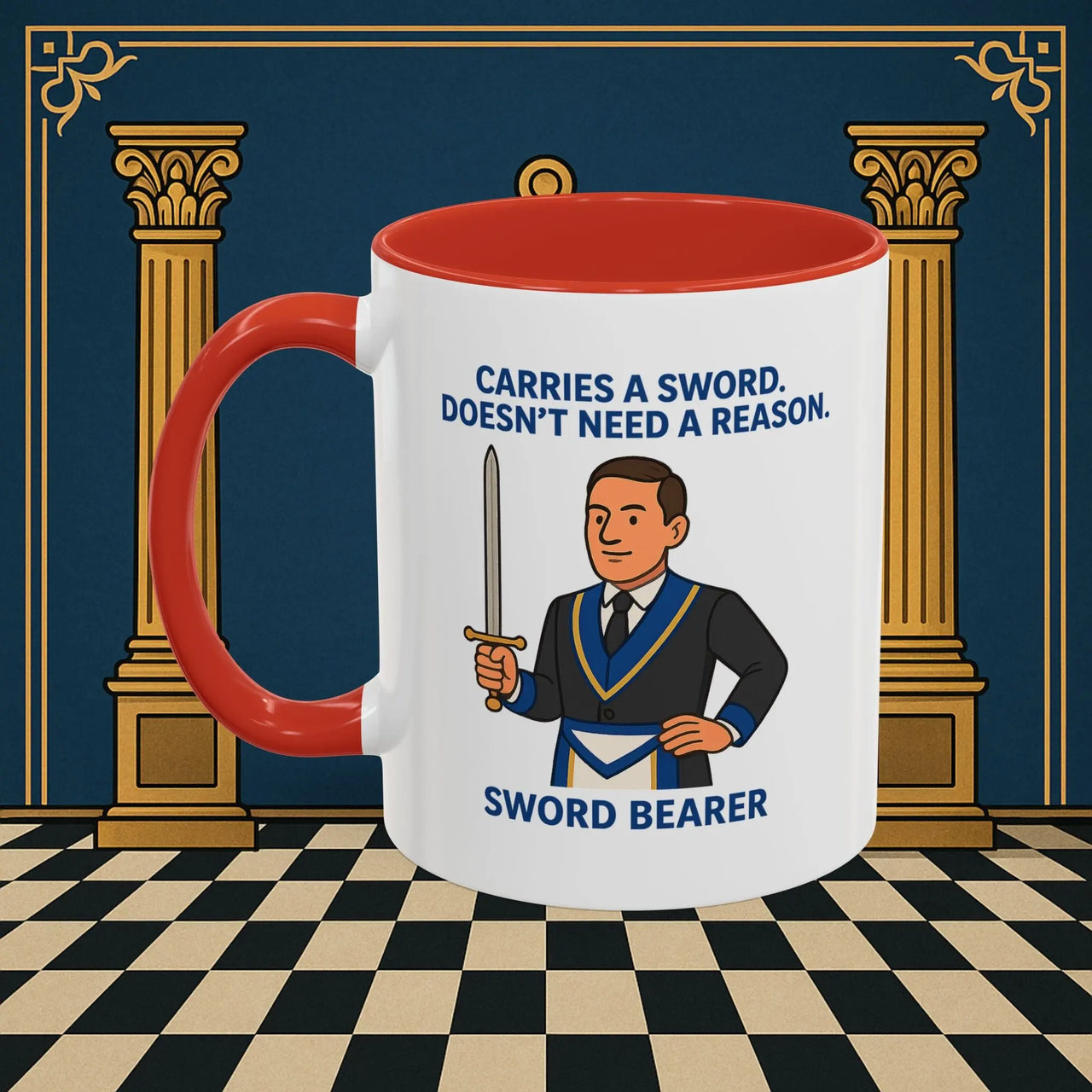 Masonic Mugs - Sword of Mystery - Provincial Sword Bearer Printify