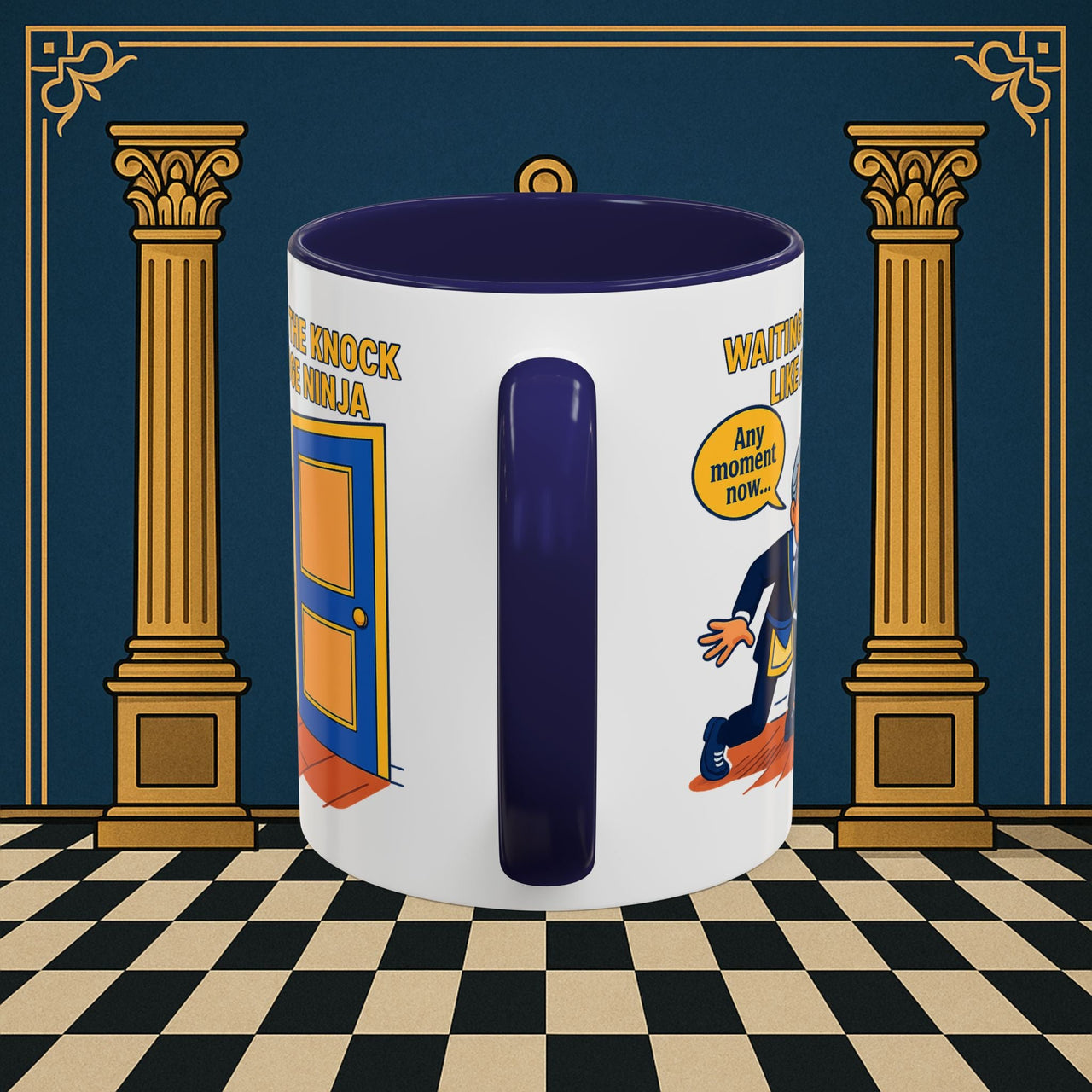 Masonic Mugs - Masonic Anticipation: Lodge Ninja in Waiting, Junior Deacon Printify