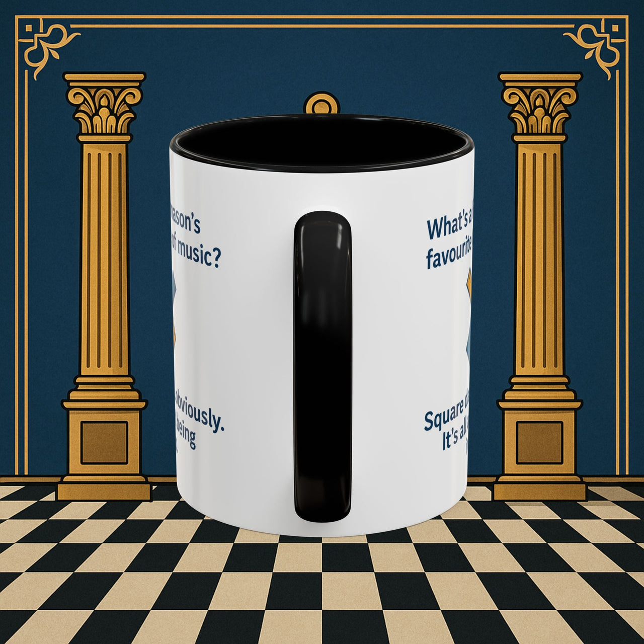 Masonic Mugs Ready to Go – Favourite Type of Music (Accent Coloured 11oz Mug) Printify