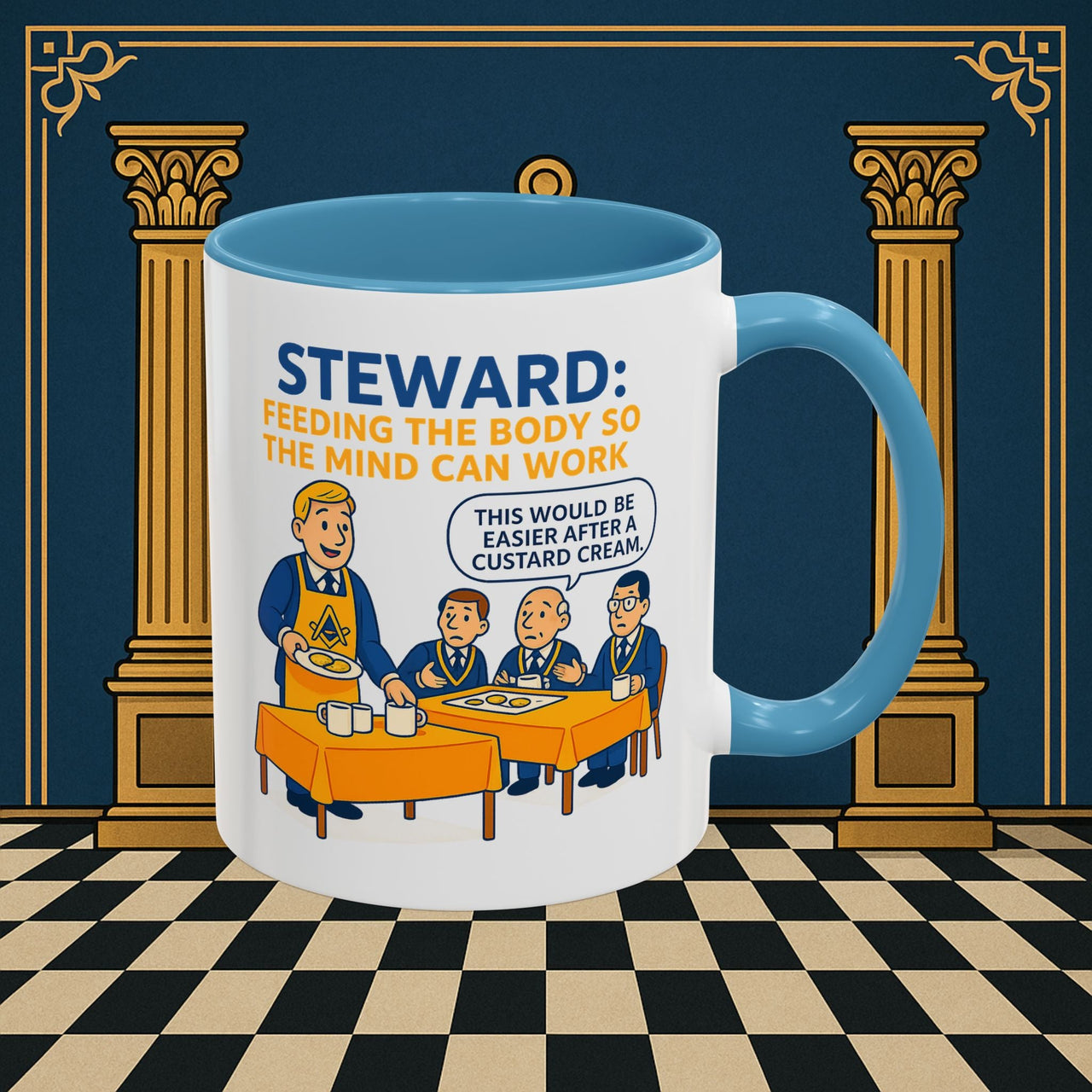 Masonic Mugs - Refreshment of Reason - Steward Printify