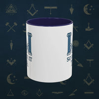Masonic Mugs Ready to Go – So Mote It Tea (Accent Coloured 11oz Mug) Printify