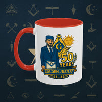 Masonic Mugs - Masonic Golden Jubilee - 50 years anniversary Printify