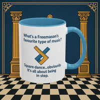 Masonic Mugs Ready to Go – Favourite Type of Music (Accent Coloured 11oz Mug) Printify