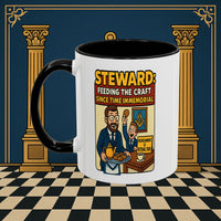 Masonic Mugs - Feeding Freemasonry's Fellowship - Steward Printify