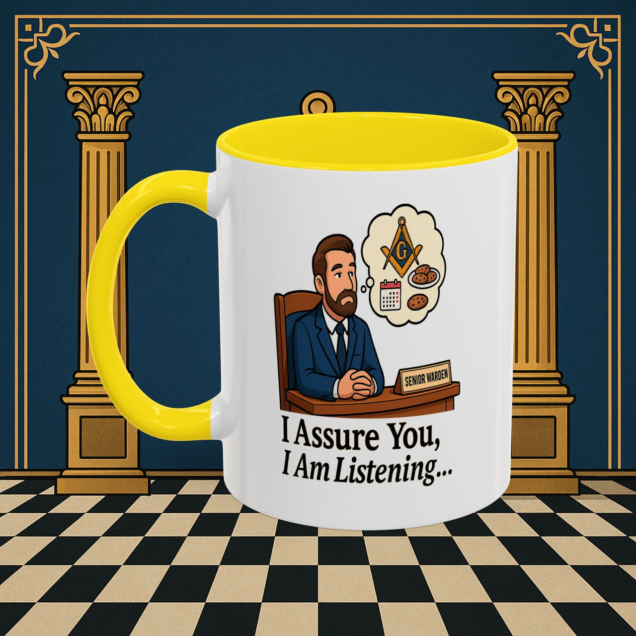 Masonic Mugs - Masonic Musings - Senior Warden Printify