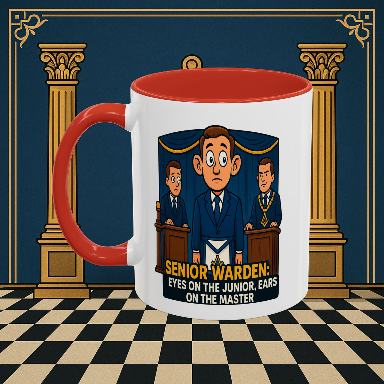 Masonic Mugs - Masonic Watchfulness - Senior Warden Printify