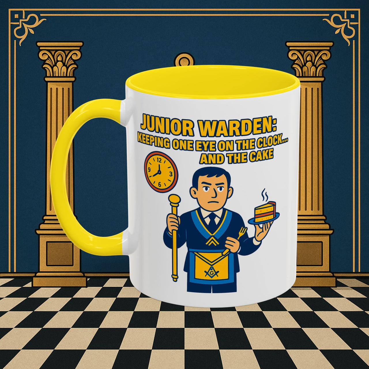 Masonic Mugs - Masonic Vigilance: Junior Warden's Timekeeping Duty,  Junior Warden Printify