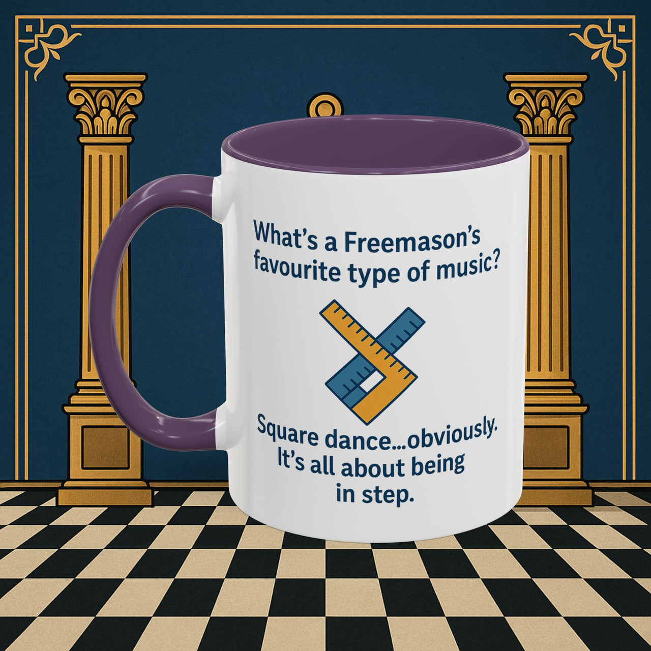 Masonic Mugs Ready to Go – Favourite Type of Music (Accent Coloured 11oz Mug) Printify