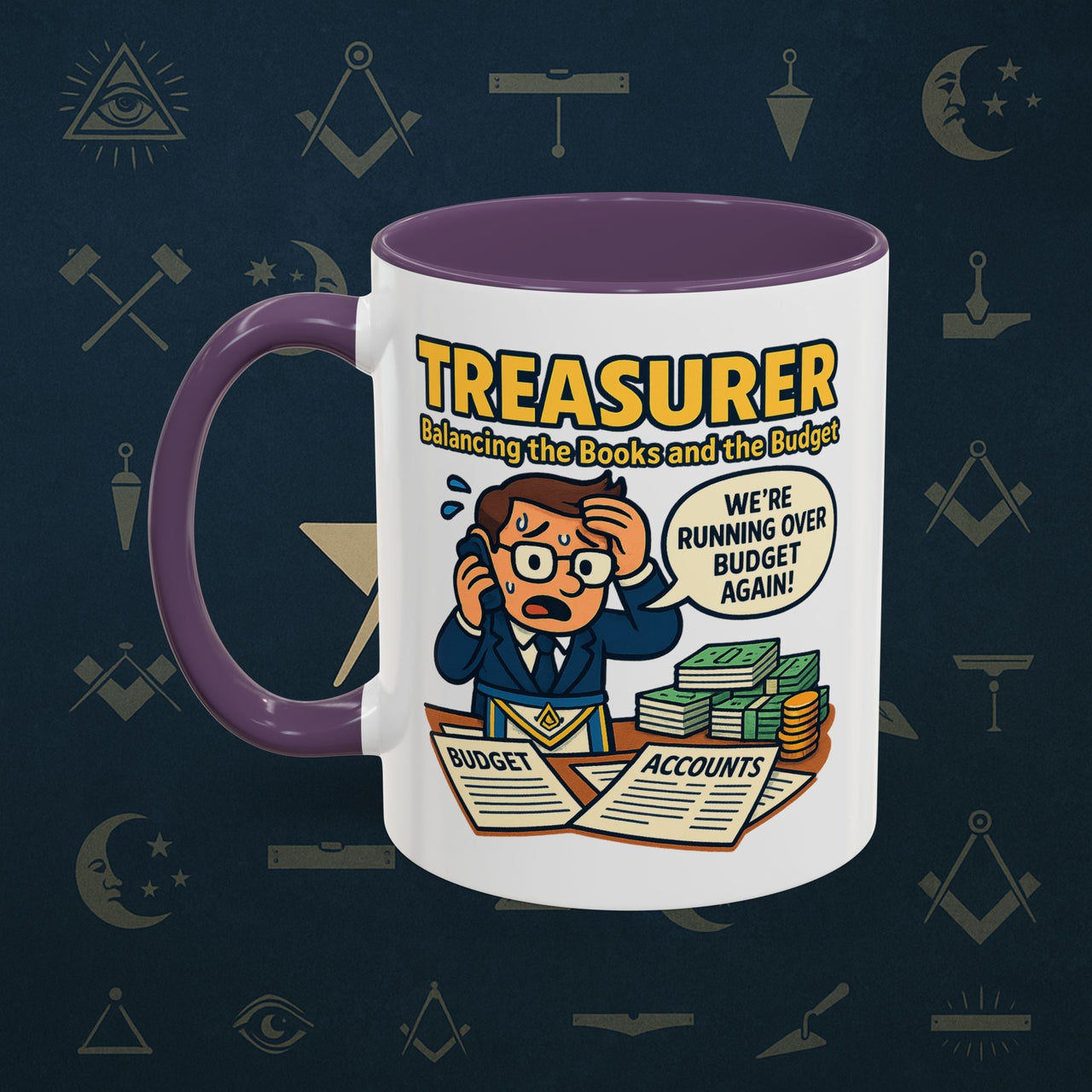 Masonic Mugs - Budget Blues - Treasurer Printify