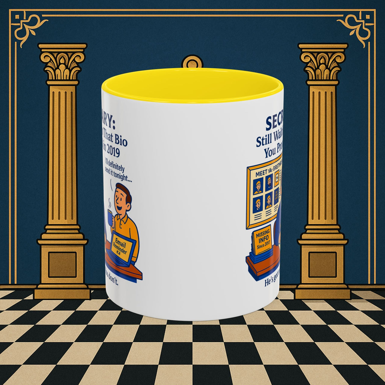 Masonic Mugs - Waiting Game - Secretary Printify