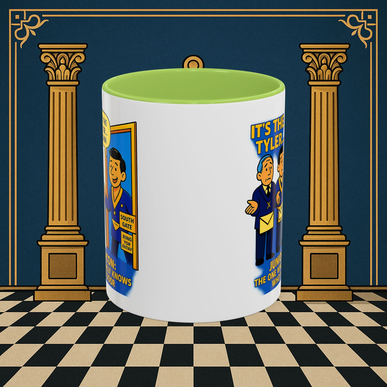Masonic Mugs - Masonic Mysteries Unveiled: Lodge Leadership Comedy, Junior Deacon Printify