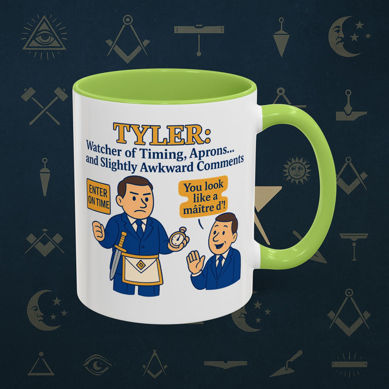 Masonic Mugs - Tyler's Awkward Moment - Tyler Printify