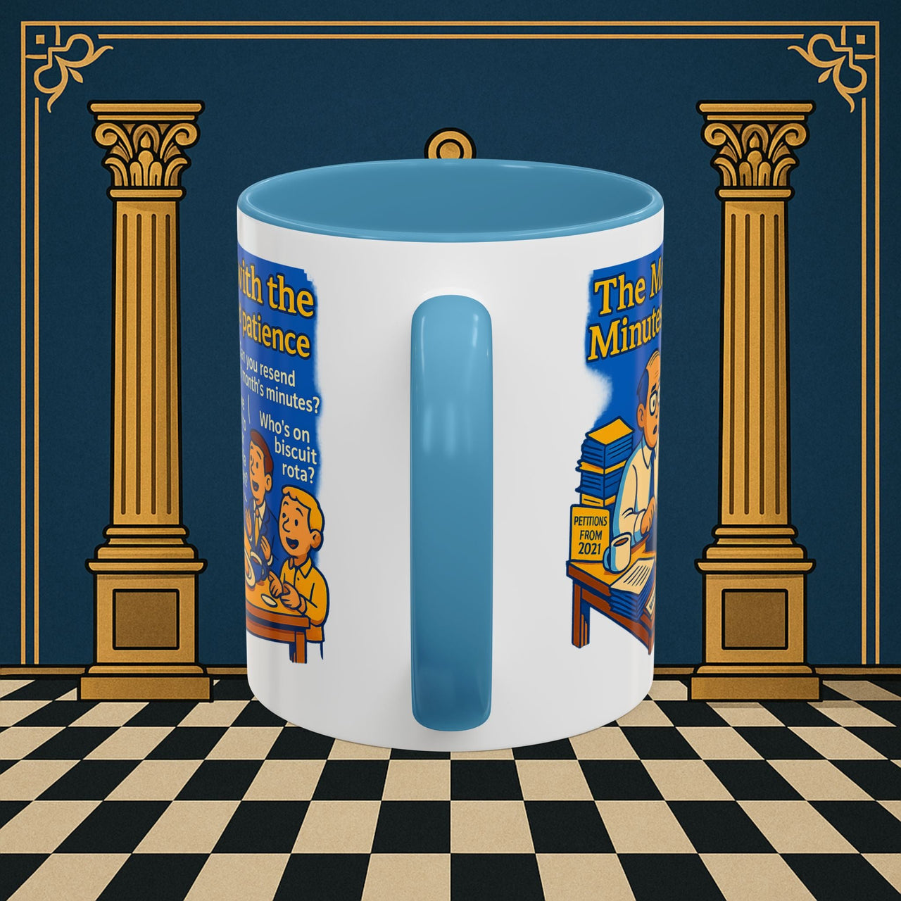 Masonic Mugs - Bureaucratic Blues - Secretary Printify