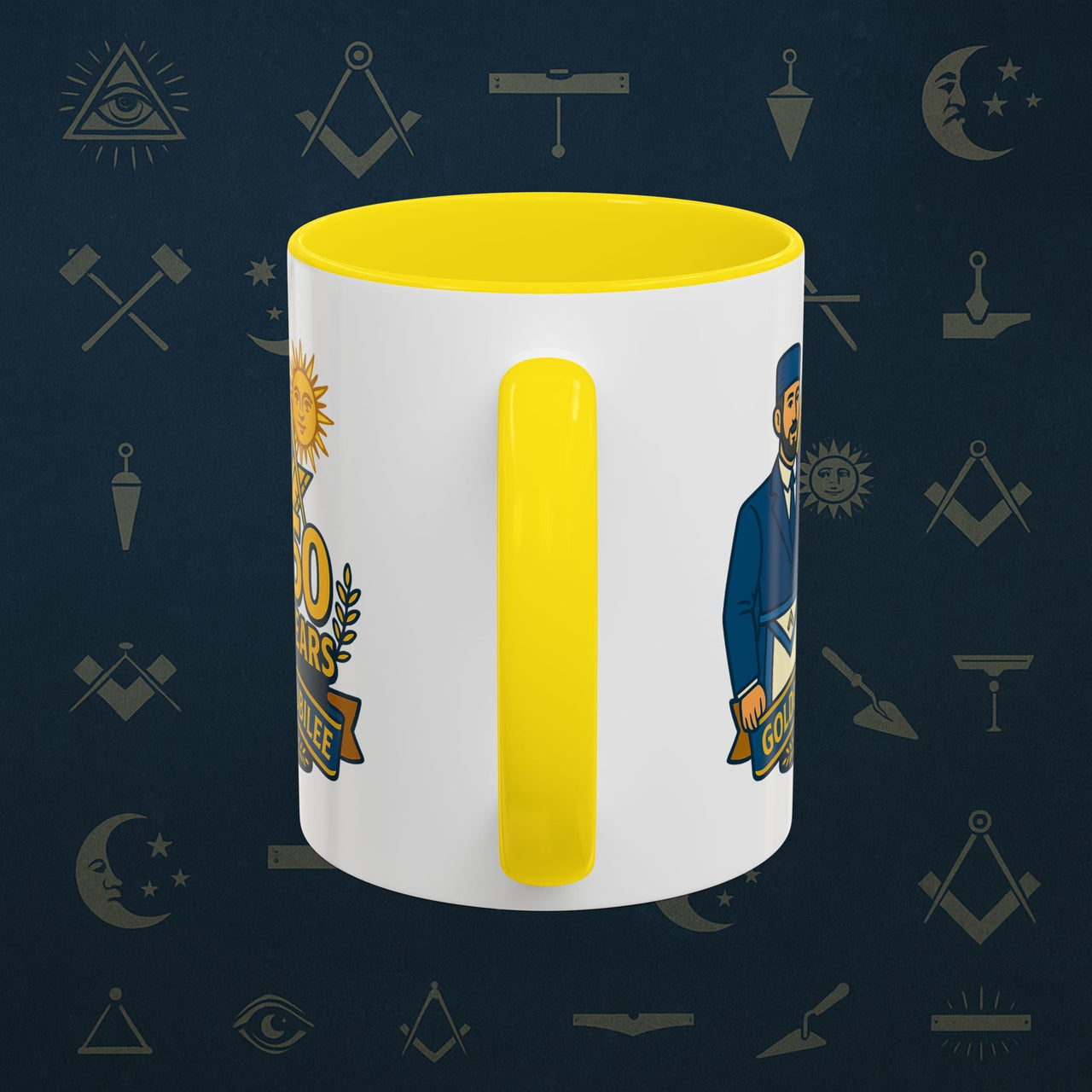 Masonic Mugs - Masonic Golden Jubilee - 50 years anniversary Printify