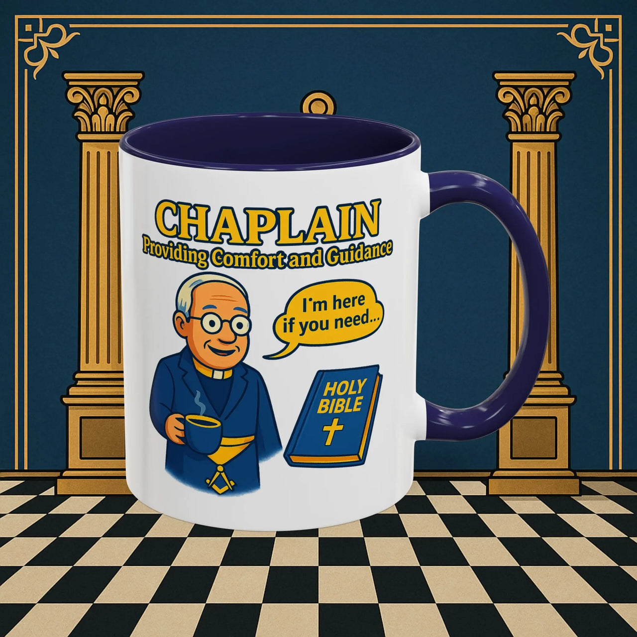 Masonic Mugs Ready to Go - Comfort in Faith - Chaplain Printify