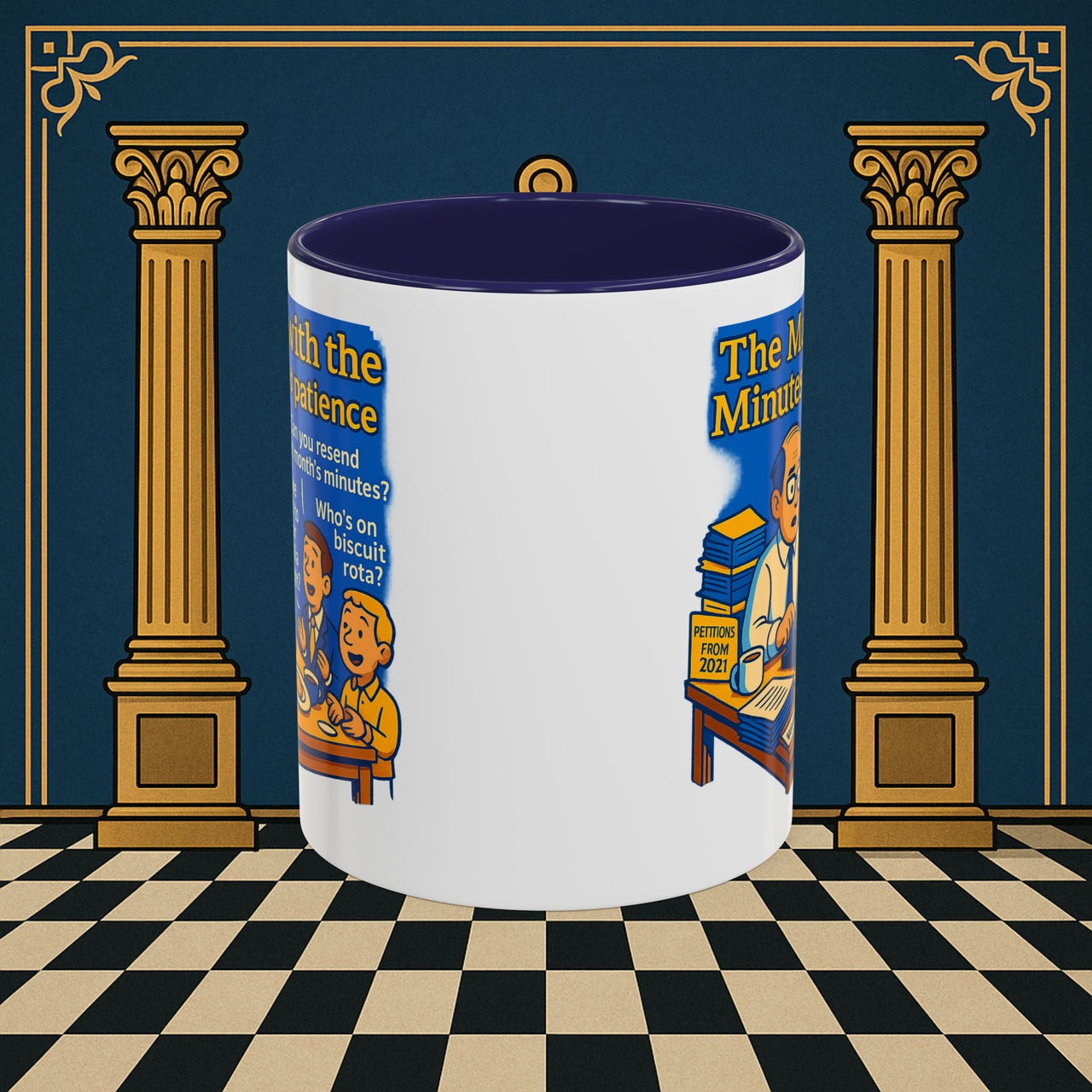 Masonic Mugs - Bureaucratic Blues - Secretary Printify