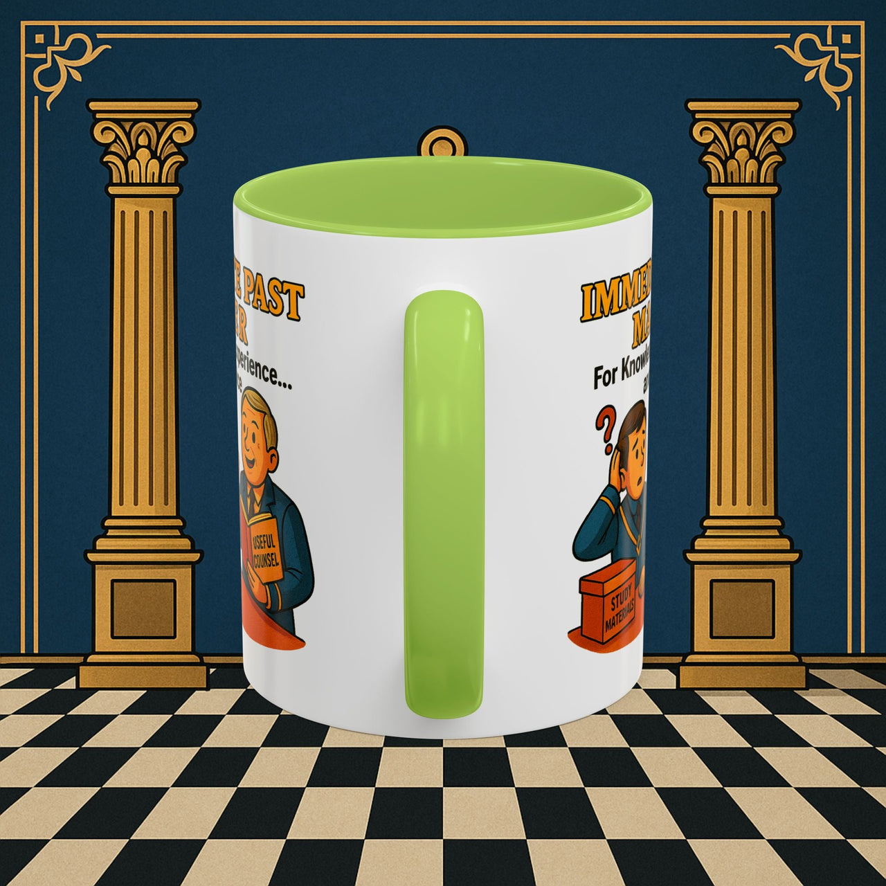 Masonic Mugs - Accent Coloured 11oz Mug - Wisdom Transfer Printify