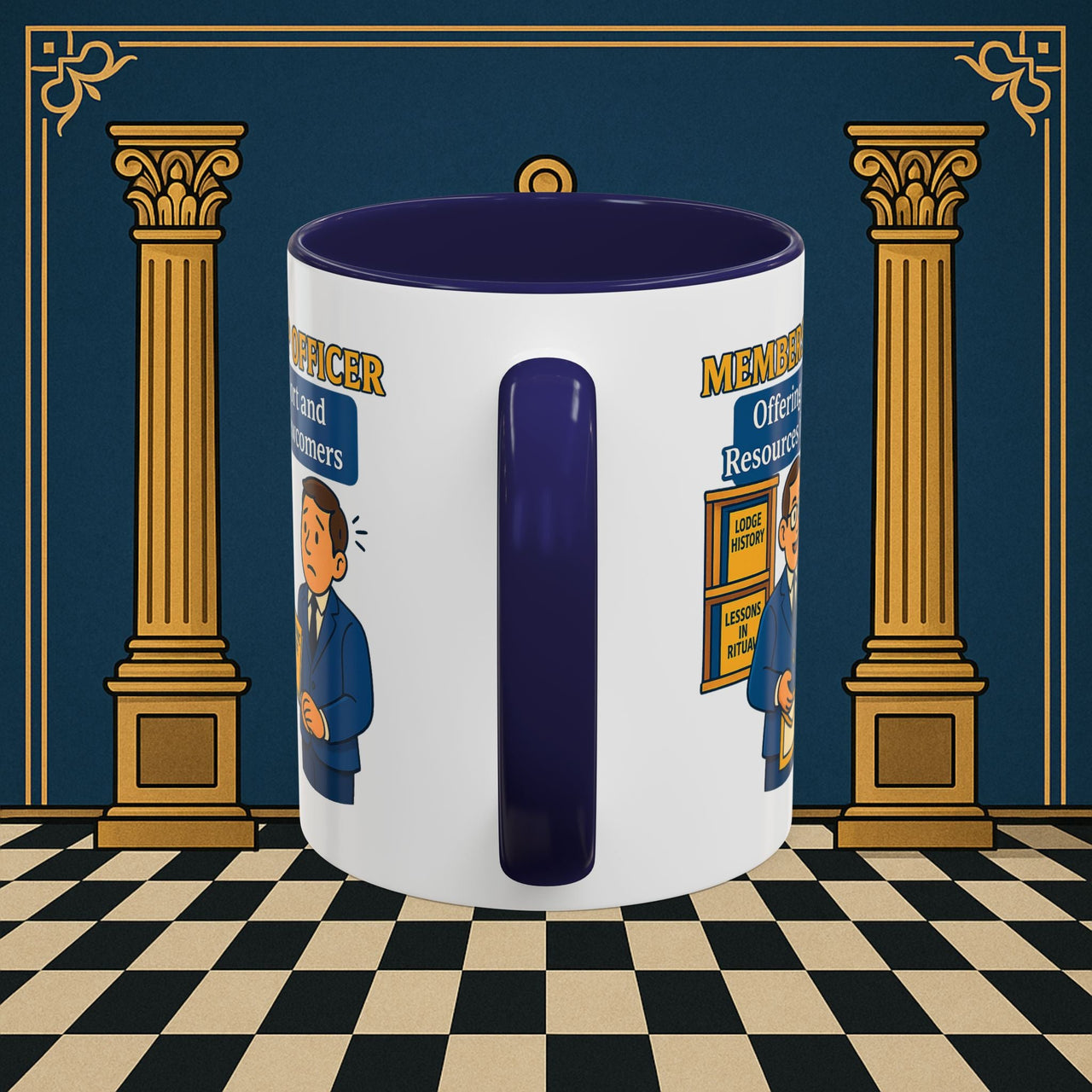 Masonic Mugs - Welcoming New Brothers - Membership Secretary Printify