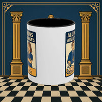 Masonic Mugs Ready to Go – All My Aprons Are at the Cleaner’s (Accent Coloured 11oz Mug) Printify
