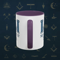 Masonic Mugs Ready to Go – So Mote It Tea (Accent Coloured 11oz Mug) Printify